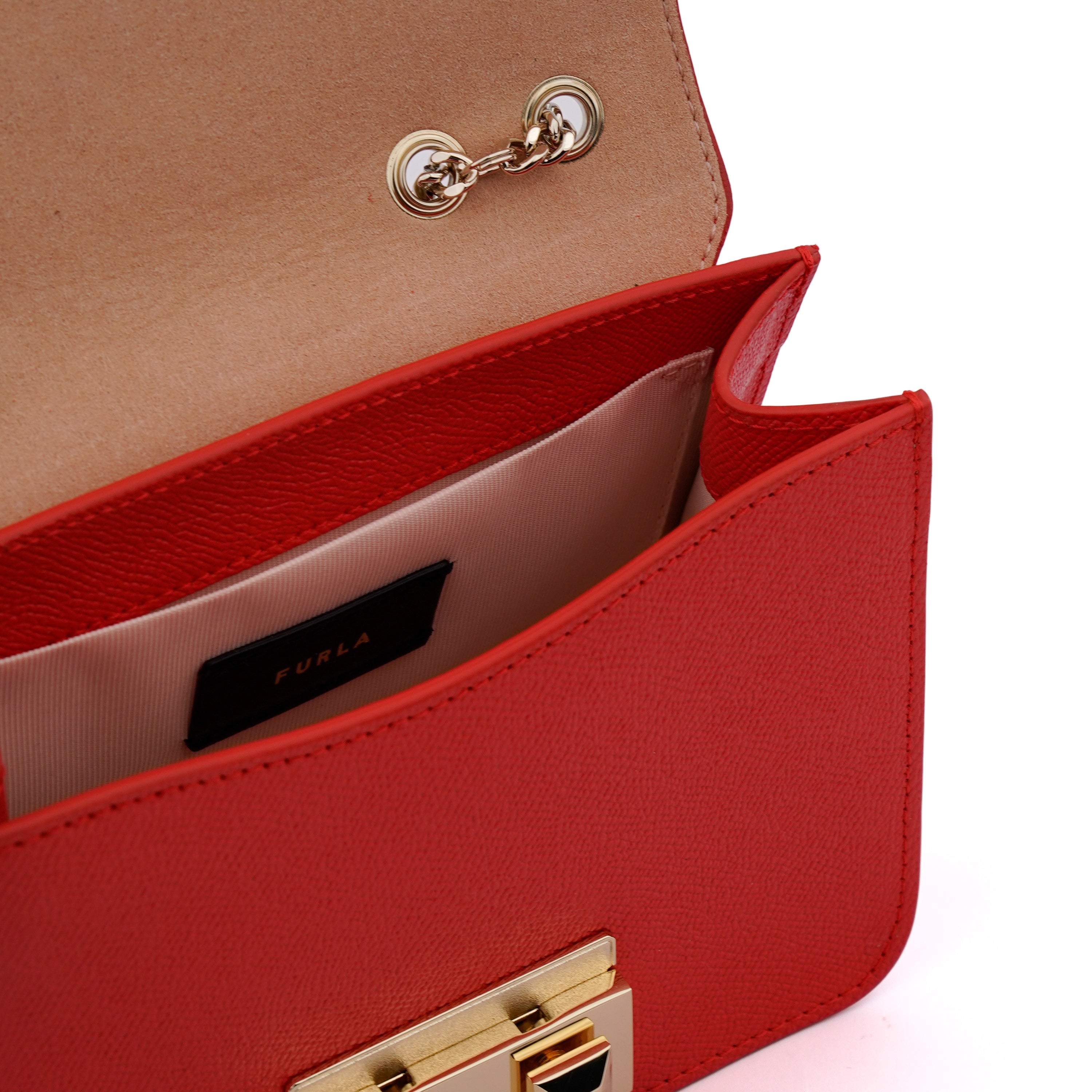Geanta Furla Venere mini chain corai