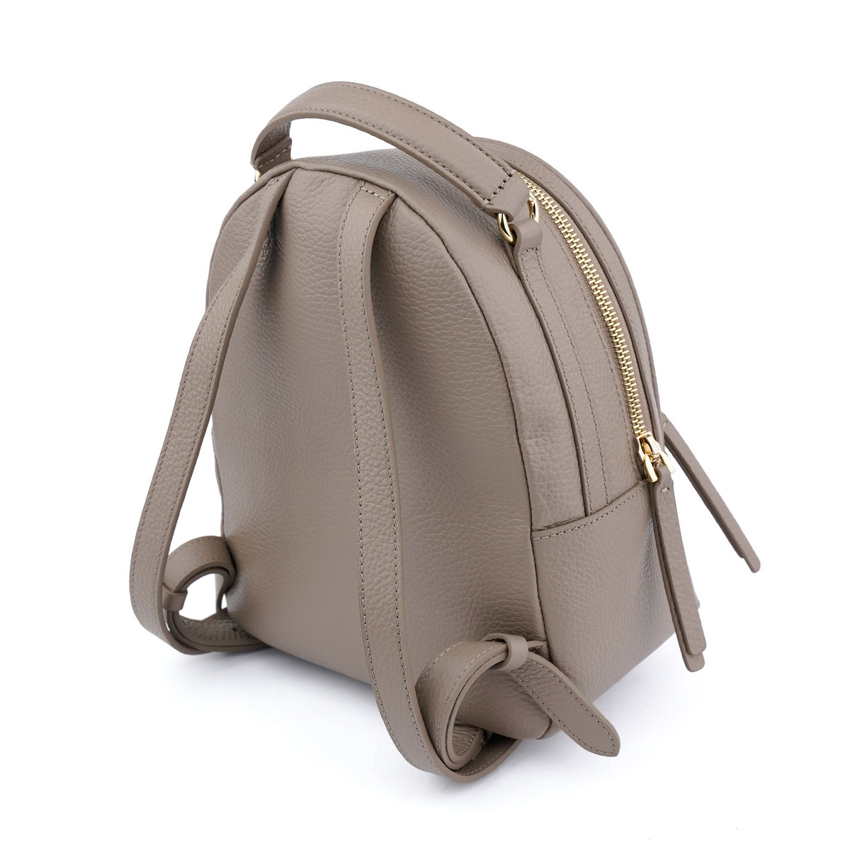 Rucsac Coccinelle Alexis small din piele naturala - Taupe