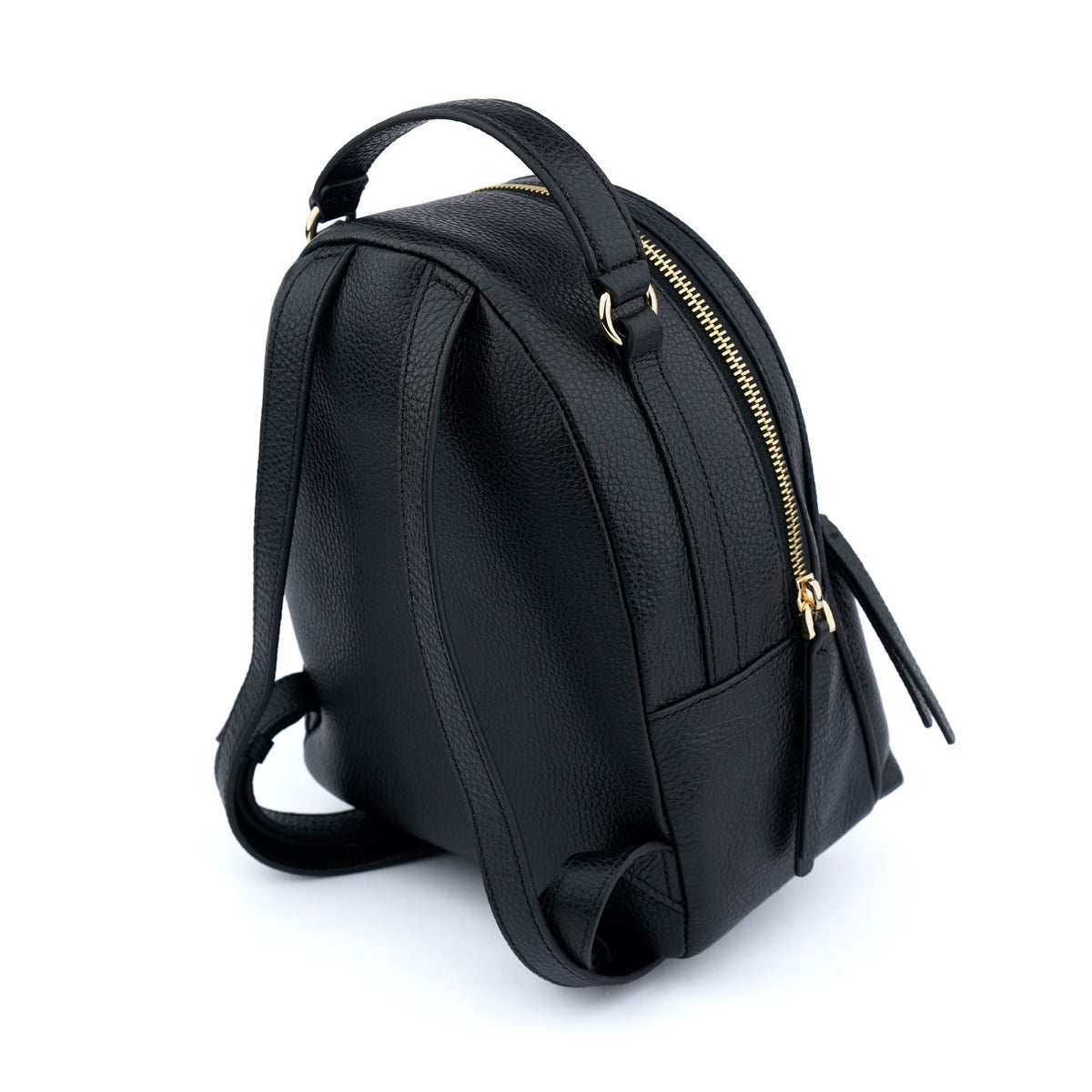 Rucsac  Coccinelle Alexis small din piele naturala - negru