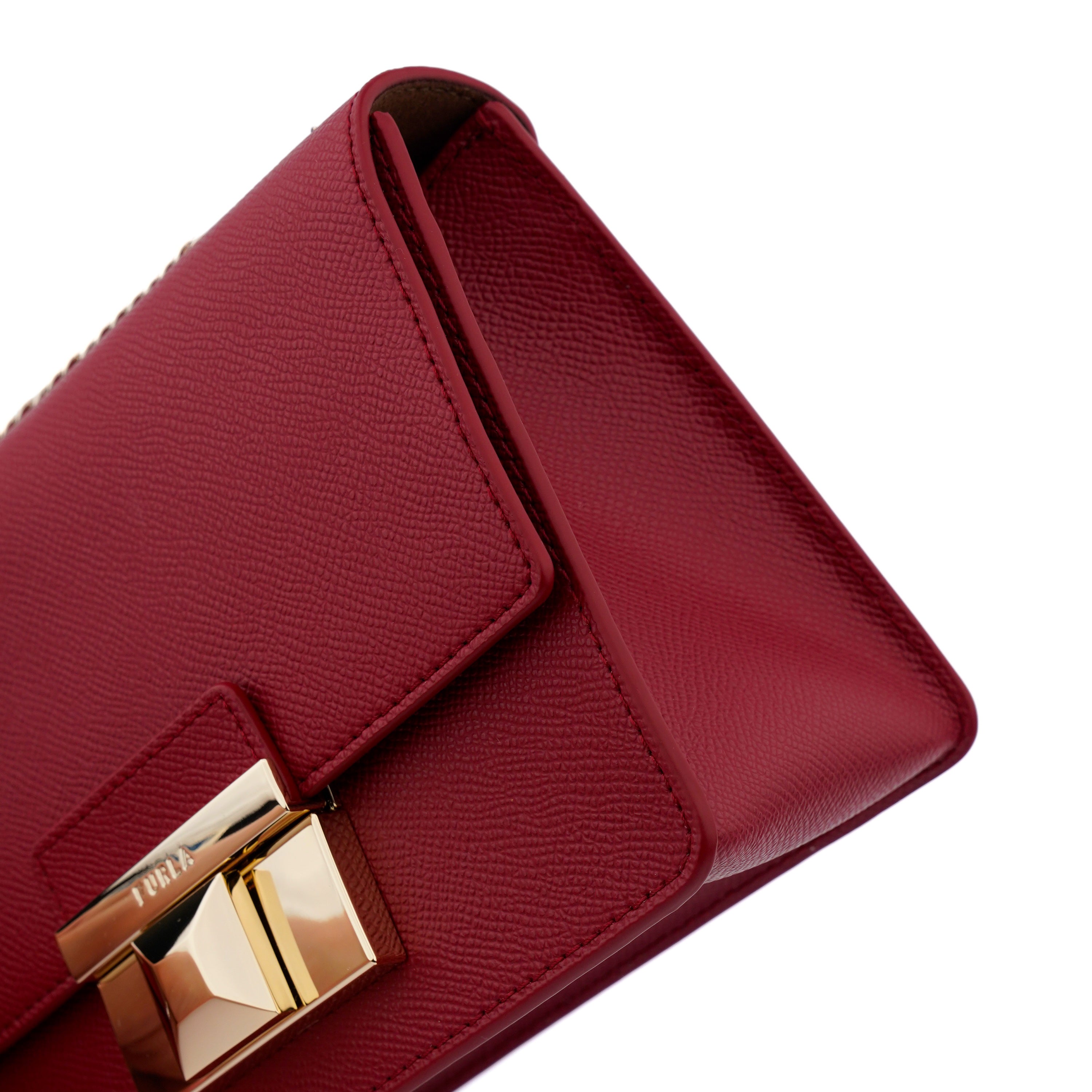 Geanta Furla Venere mini chain rosu