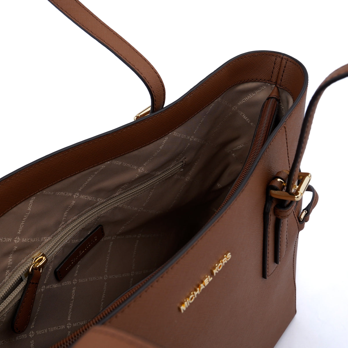 Geantă tote Michael Kors Voyager din piele naturală – Luggage