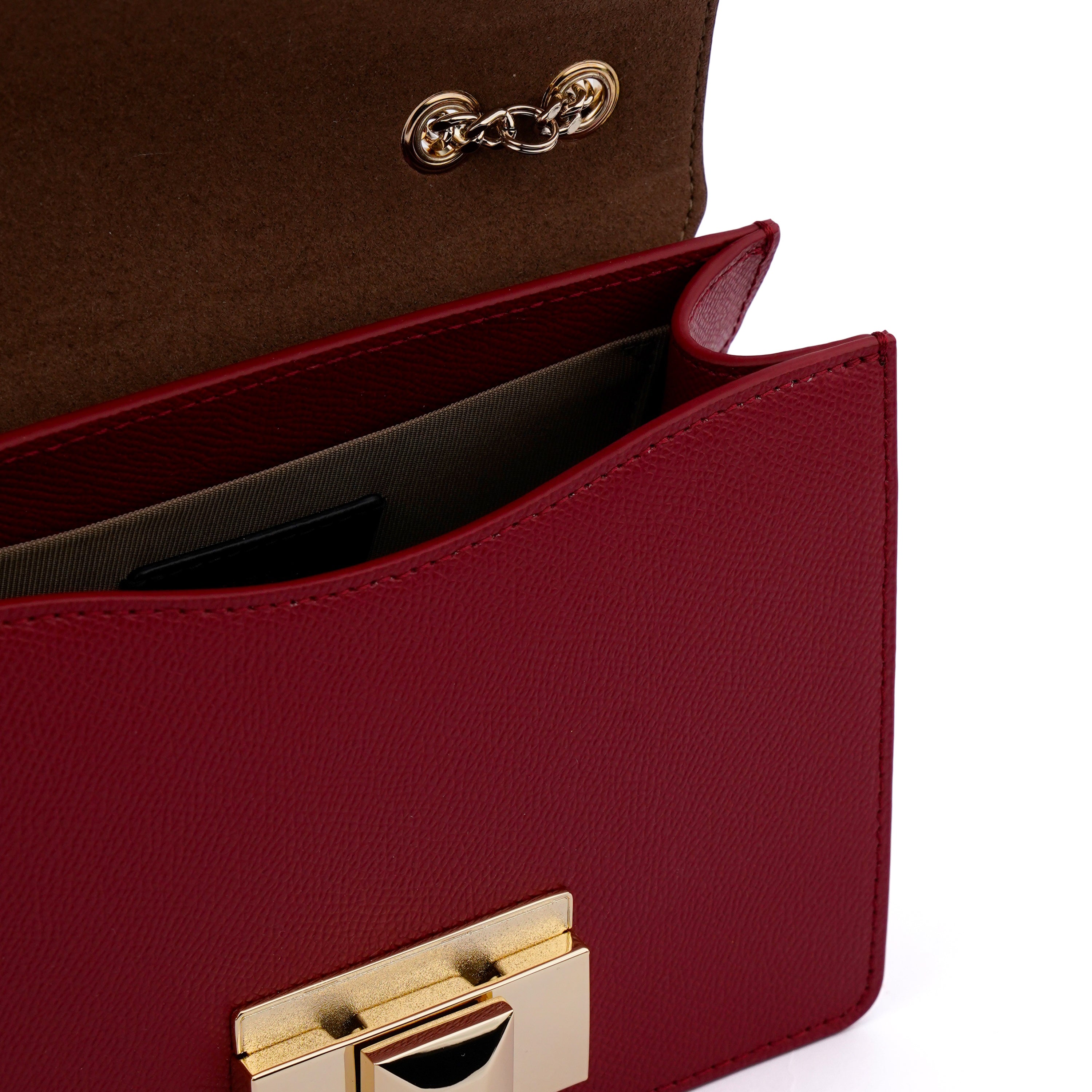 Geanta Furla Venere mini chain rosu