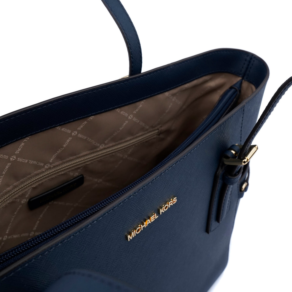 Geantă tote Michael Kors Voyager din piele naturală – Blue Navy
