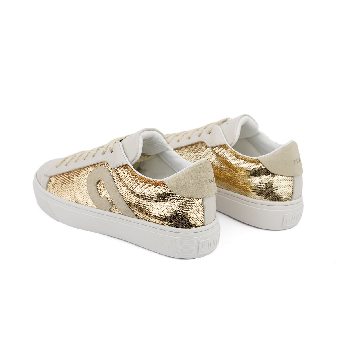 Sneakers Furla Enjoy Lace-Up din piele naturală – Marshmallow