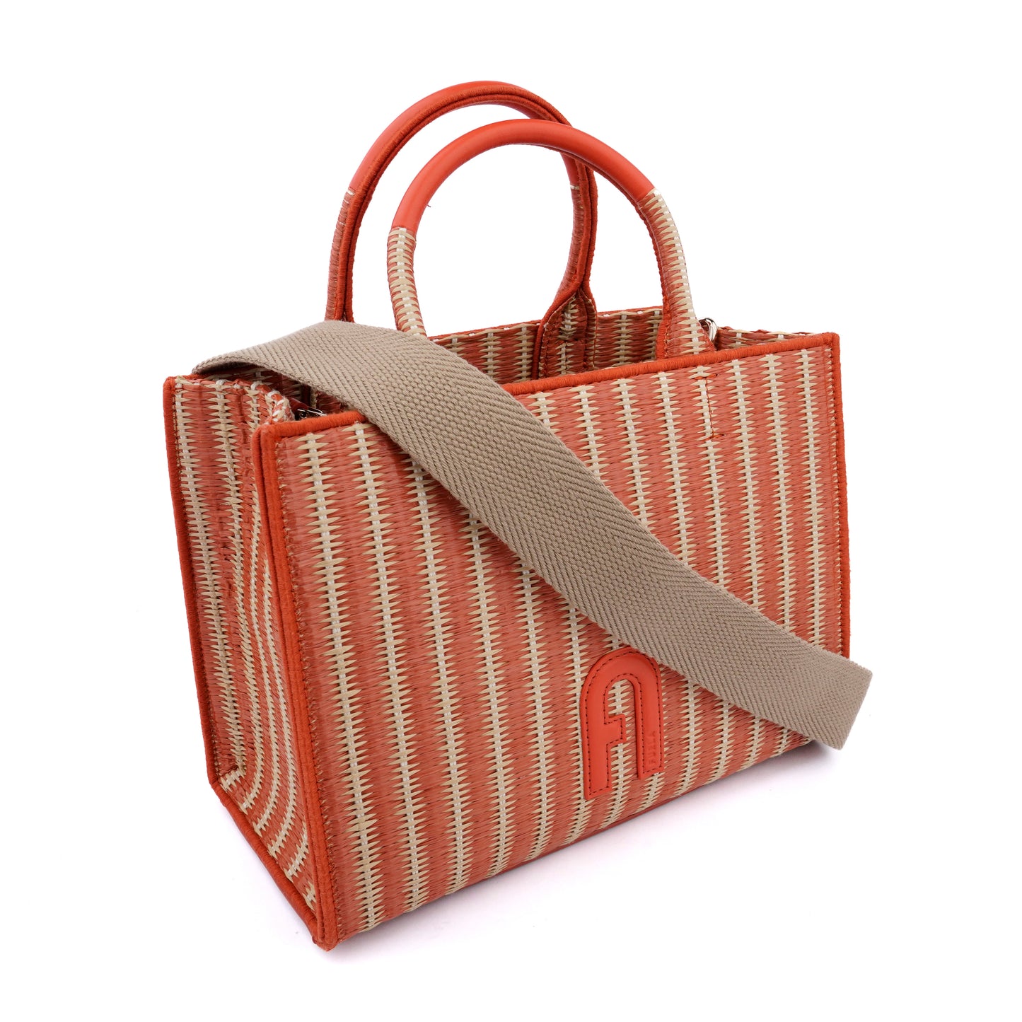 Geantă  Furla Opportunity tote ratan small