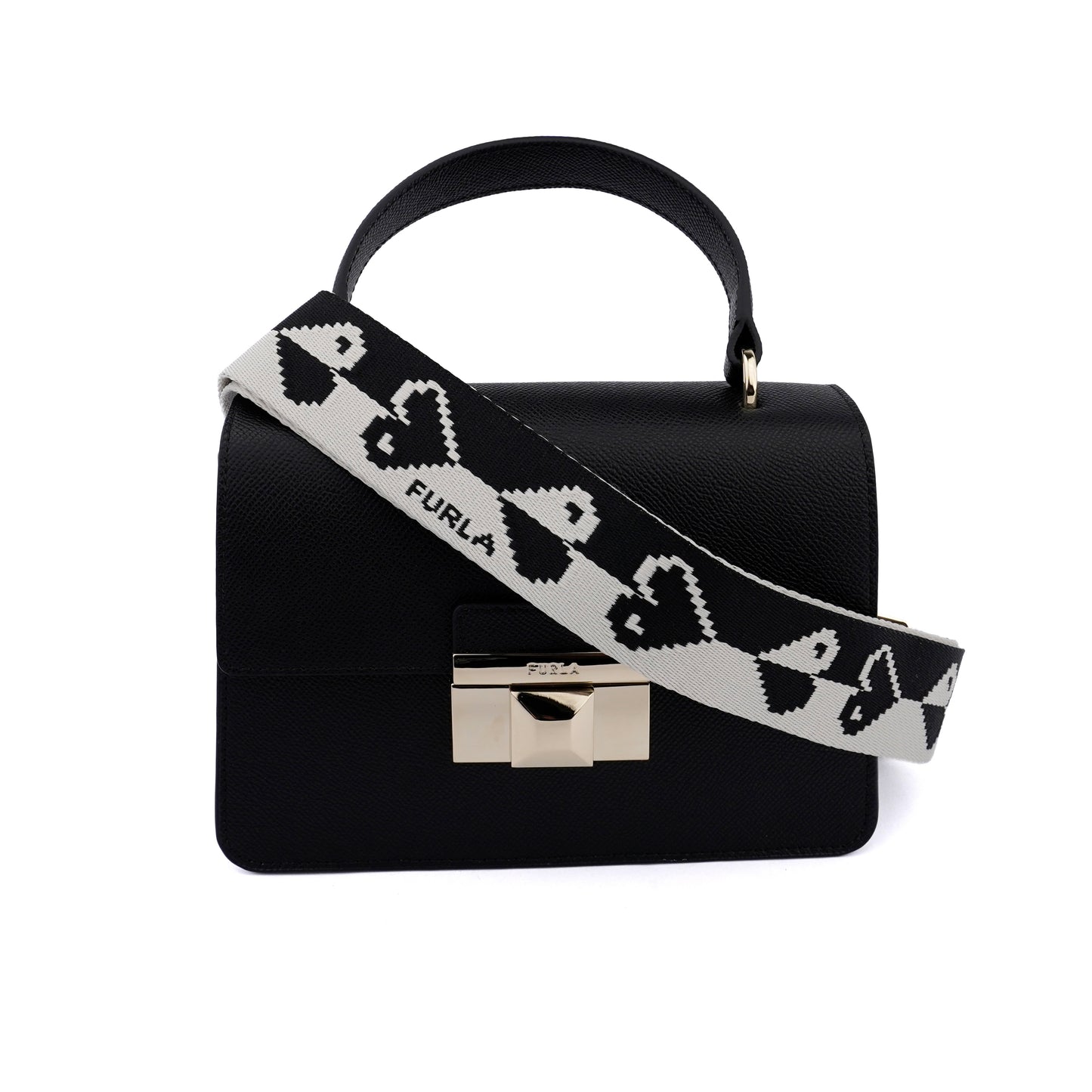 Geantă  Furla Venere top handle neagra