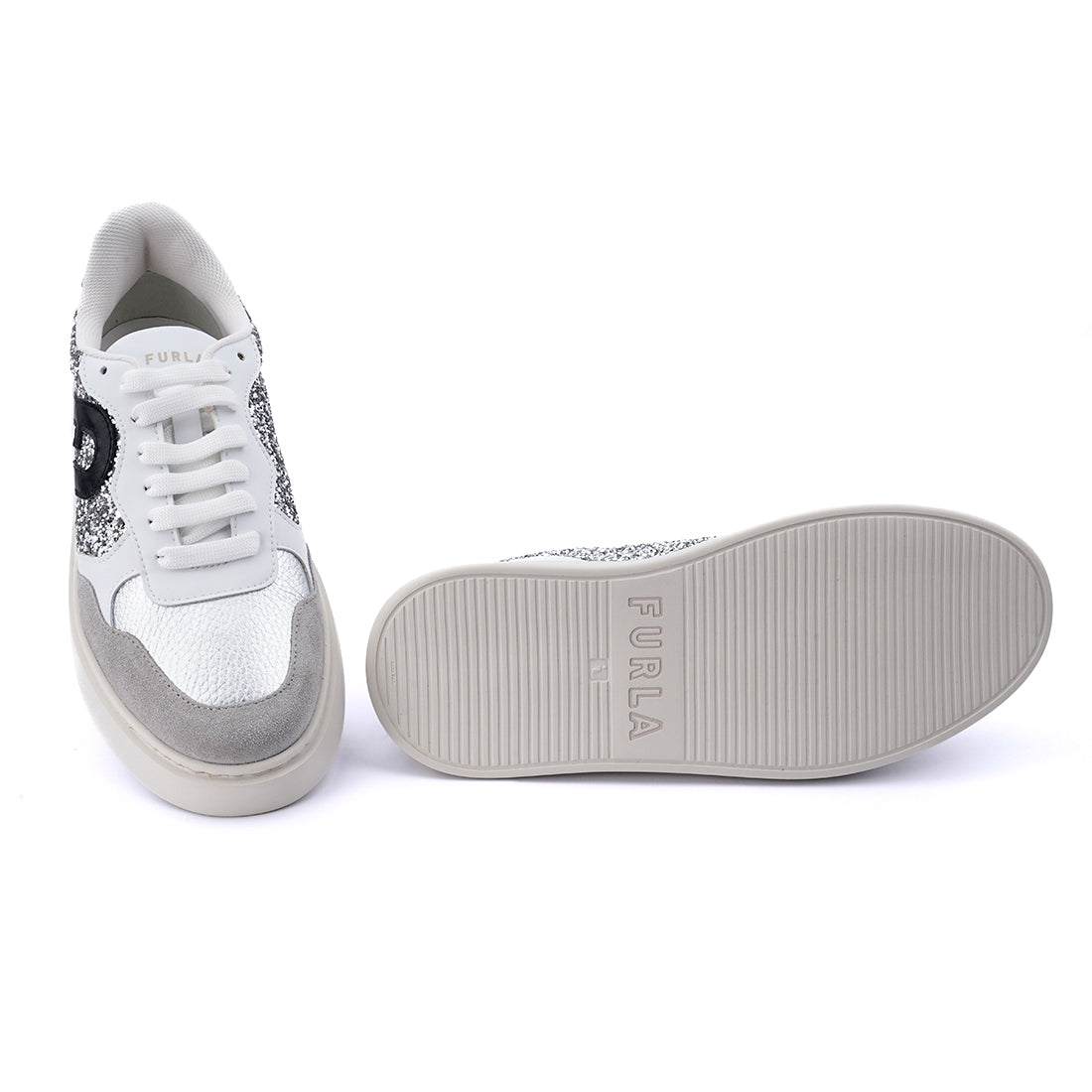 Furla Lace up Glitter Sneakers