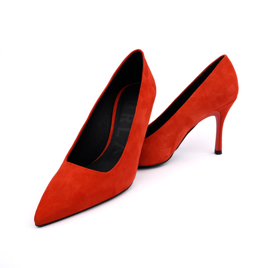 Pantofi cu toc  Furla Code Decollete din piele intoarsă