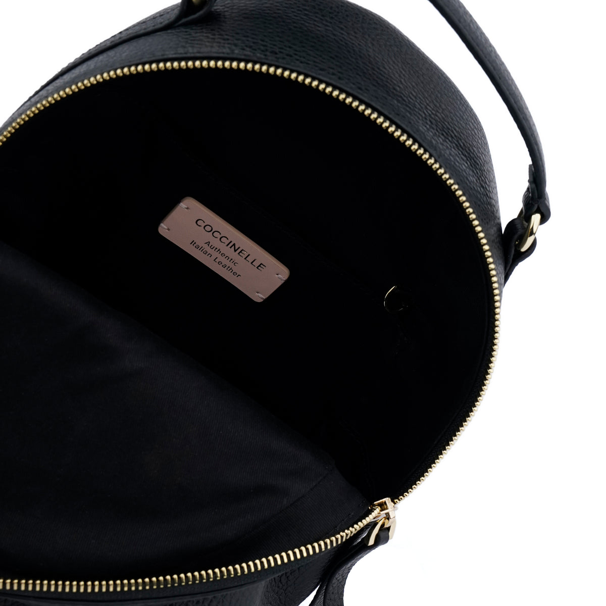 Rucsac  Coccinelle Alexis small din piele naturala - negru