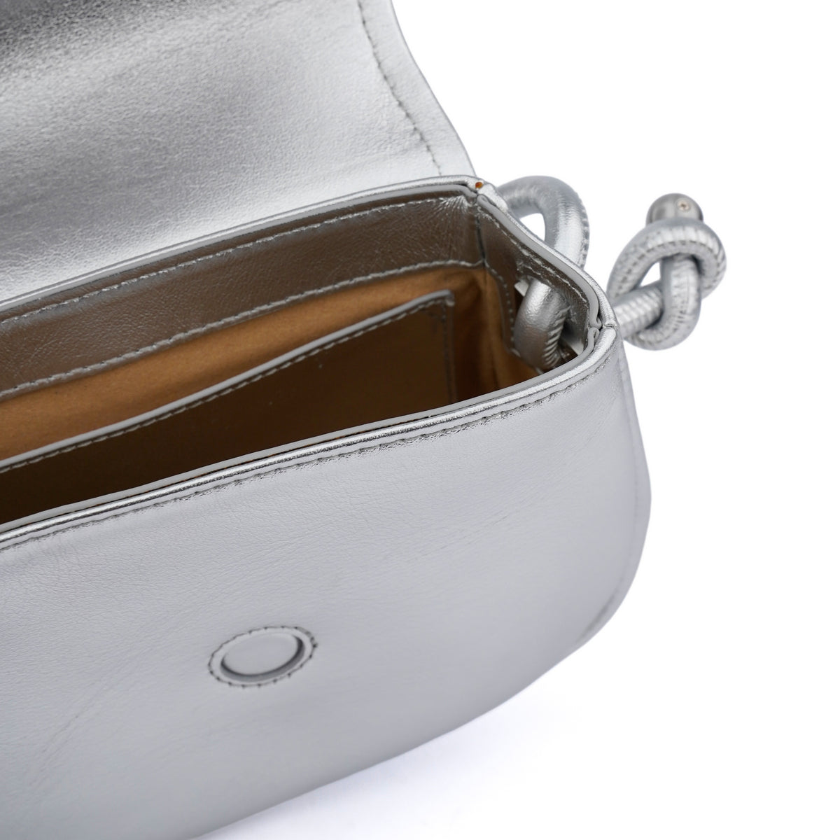 Geanta Pinko Saddle micro silver