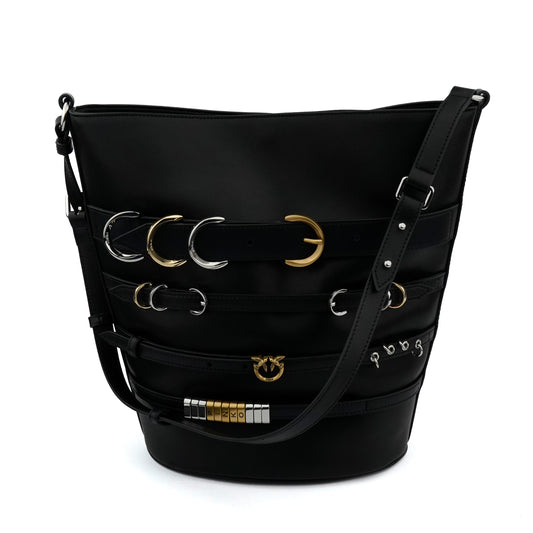 Geantă  Pinko Belts large strapped bucket