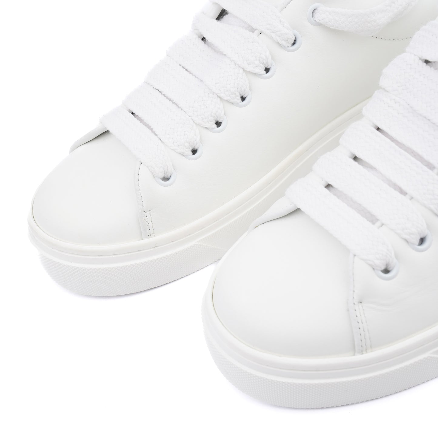 Adidasi din piele Furla Lace-up all white