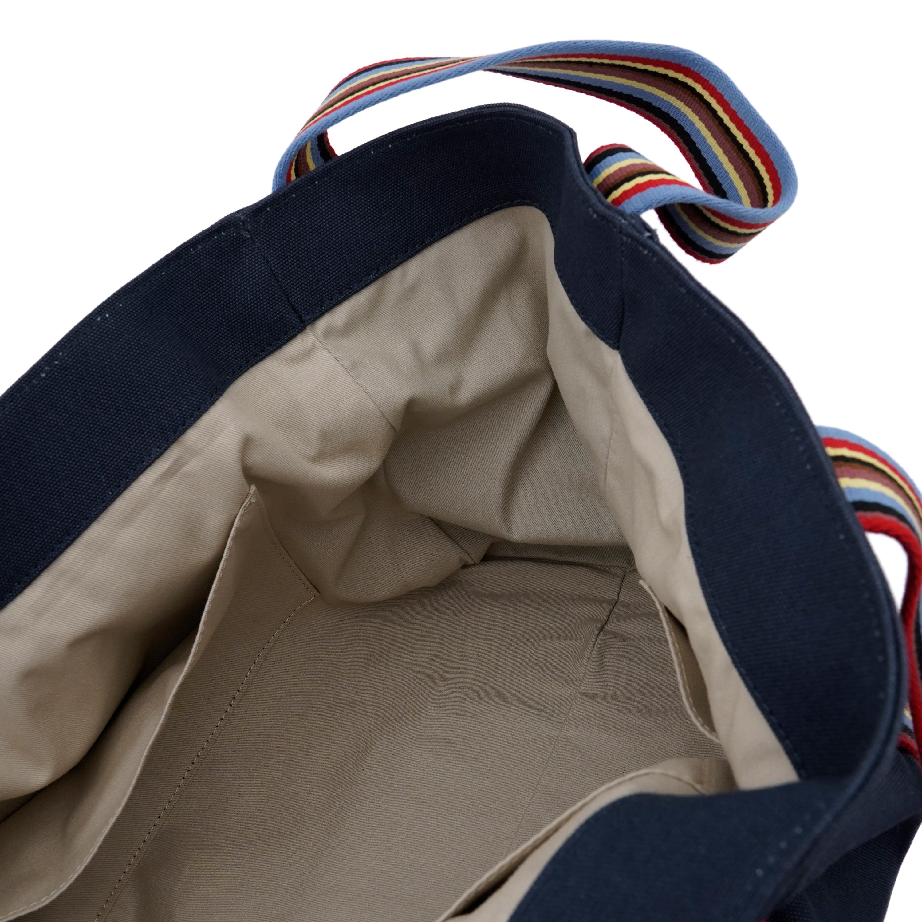 Geanta , Coccinelle shopper canvas Berry bleumarine