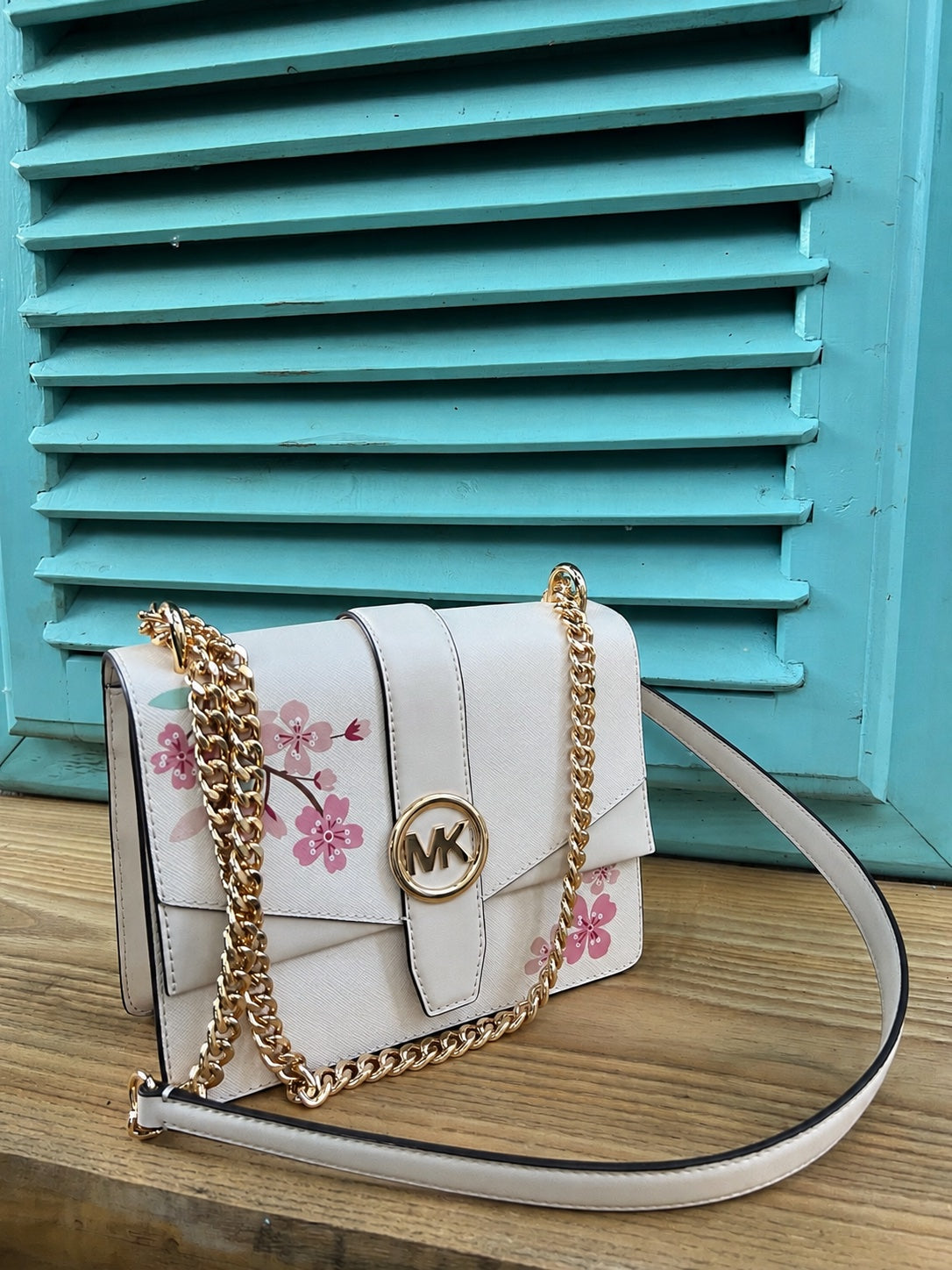 Geanta Chain Crossbody Michael Kors Greenwitch imprimeu floral