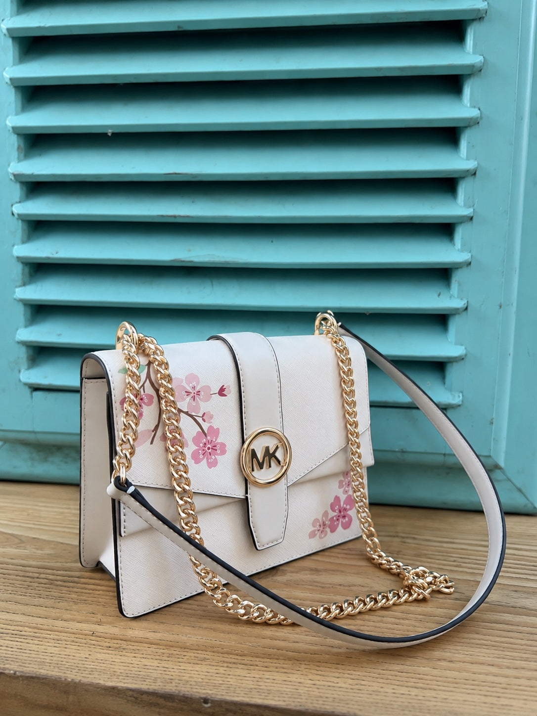 Geanta Chain Crossbody Michael Kors Greenwitch imprimeu floral