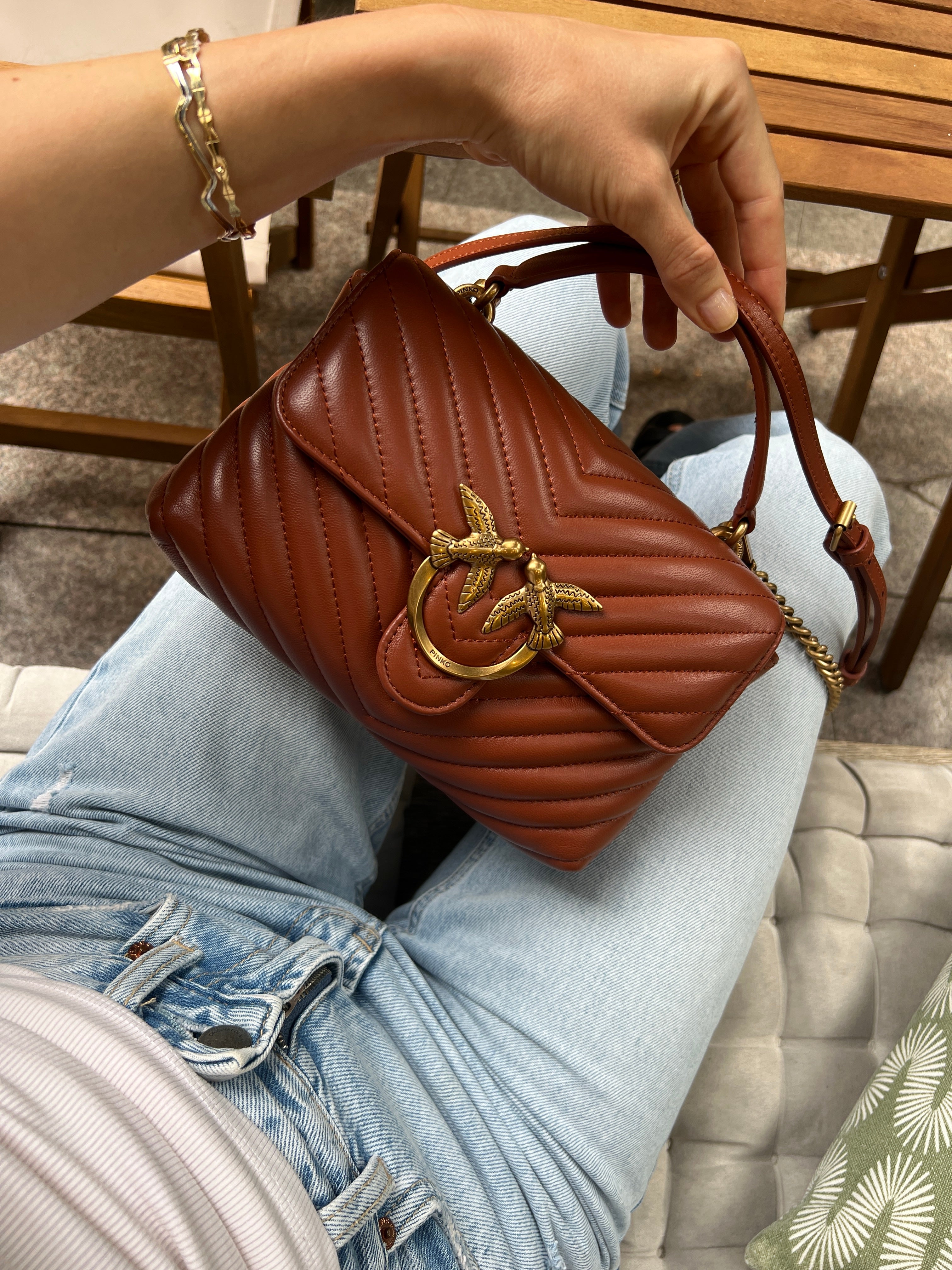 Geanta Pinko Lady Puff mini chevron