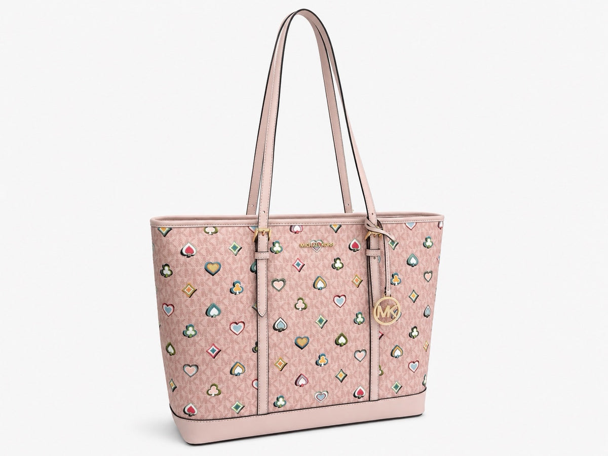 Geantă Michael Kors Tote Damă cu Print Jet Set Travel – Roz