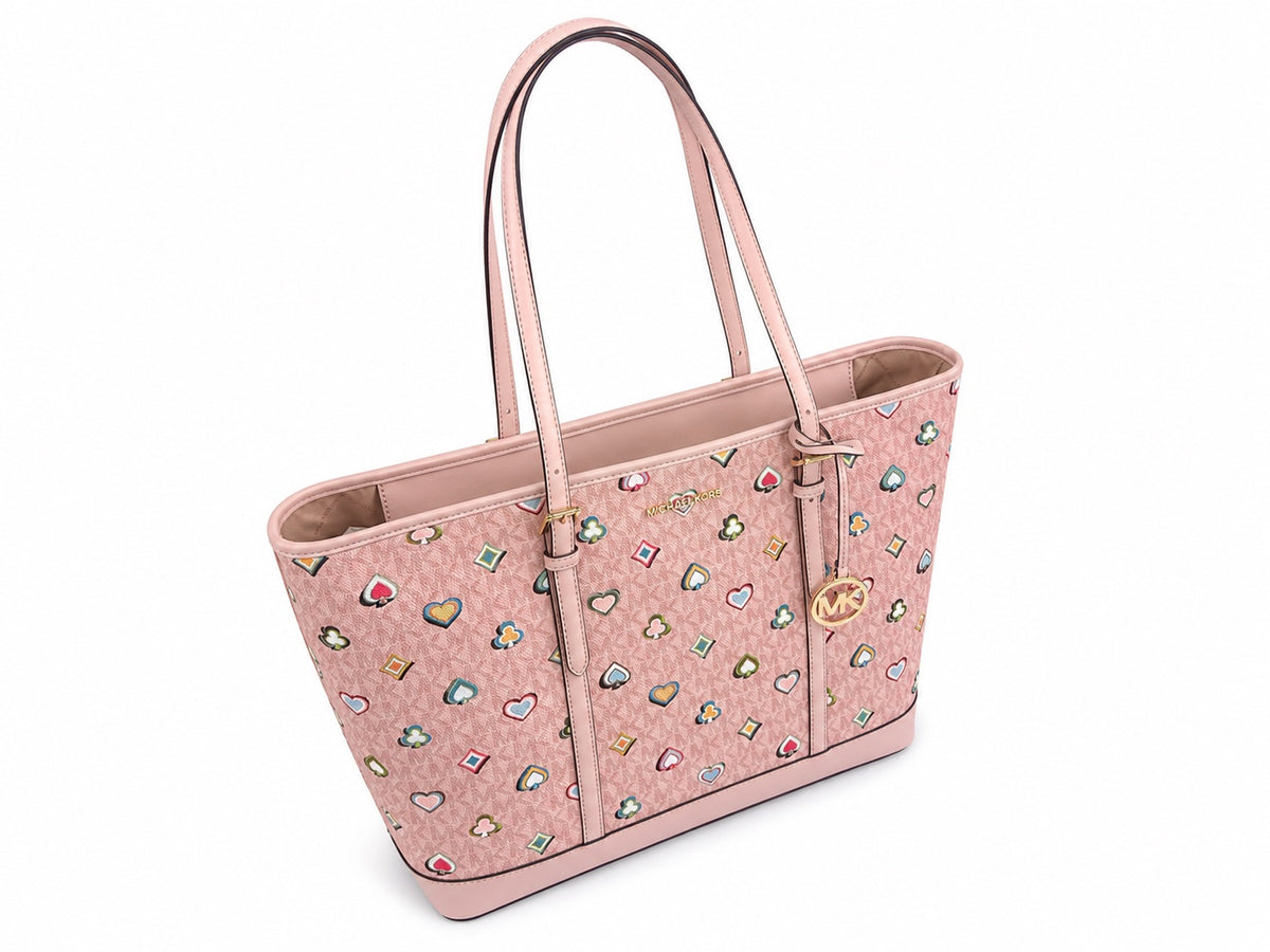 Geantă Michael Kors Tote Damă cu Print Jet Set Travel – Roz