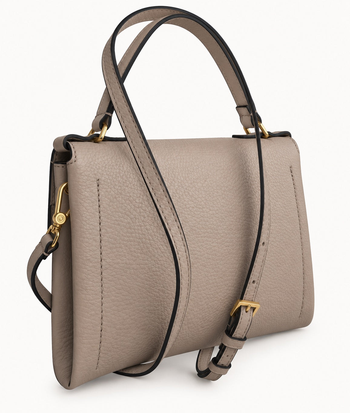 Geantă Coccinelle Arlettis Single din Piele Naturală – Taupe