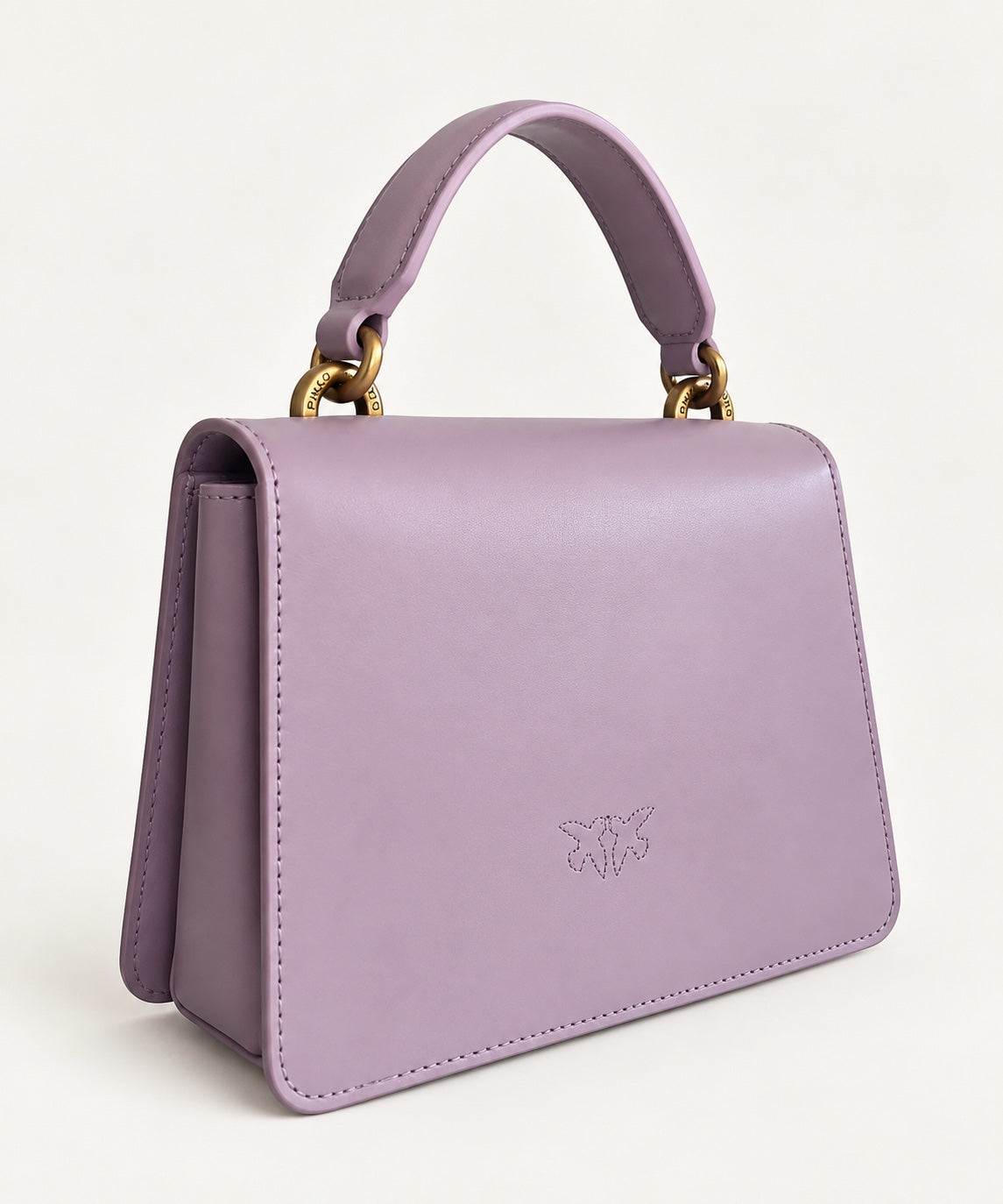 Geantă Pinko Mini Love Bag One Top Handle Light din Piele Naturală – Lila