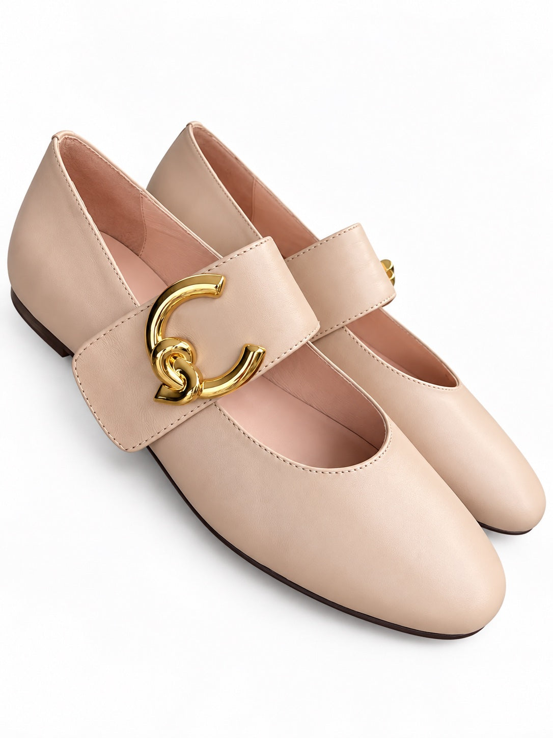 Pantofi Coccinelle C-Me din Piele Naturală – Nude