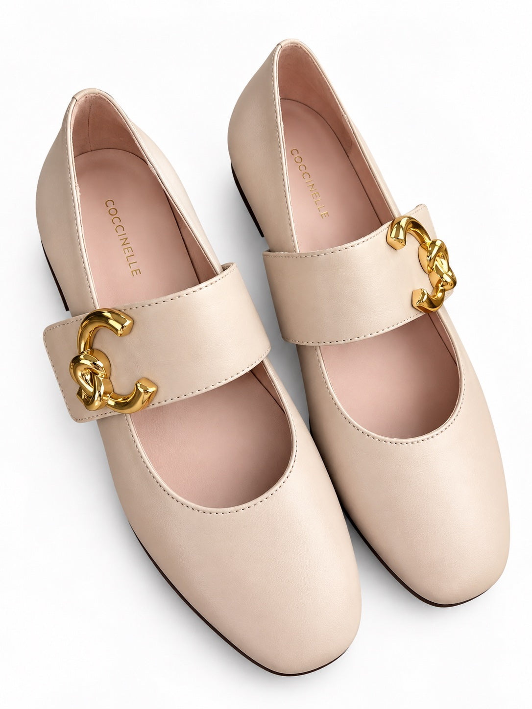 Pantofi Coccinelle C-Me din Piele Naturală – Nude