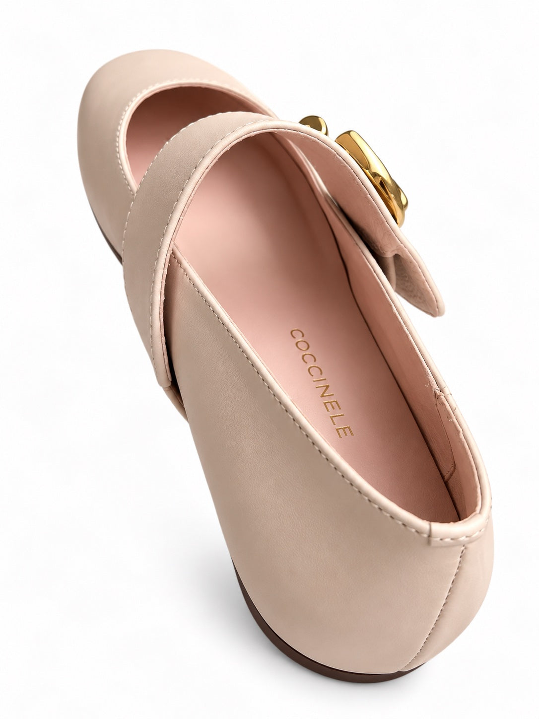 Pantofi Coccinelle C-Me din Piele Naturală – Nude