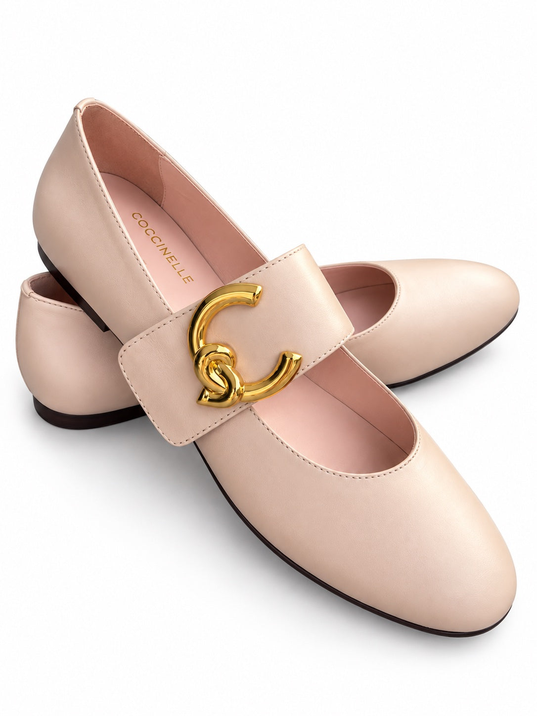 Pantofi Coccinelle C-Me din Piele Naturală – Nude
