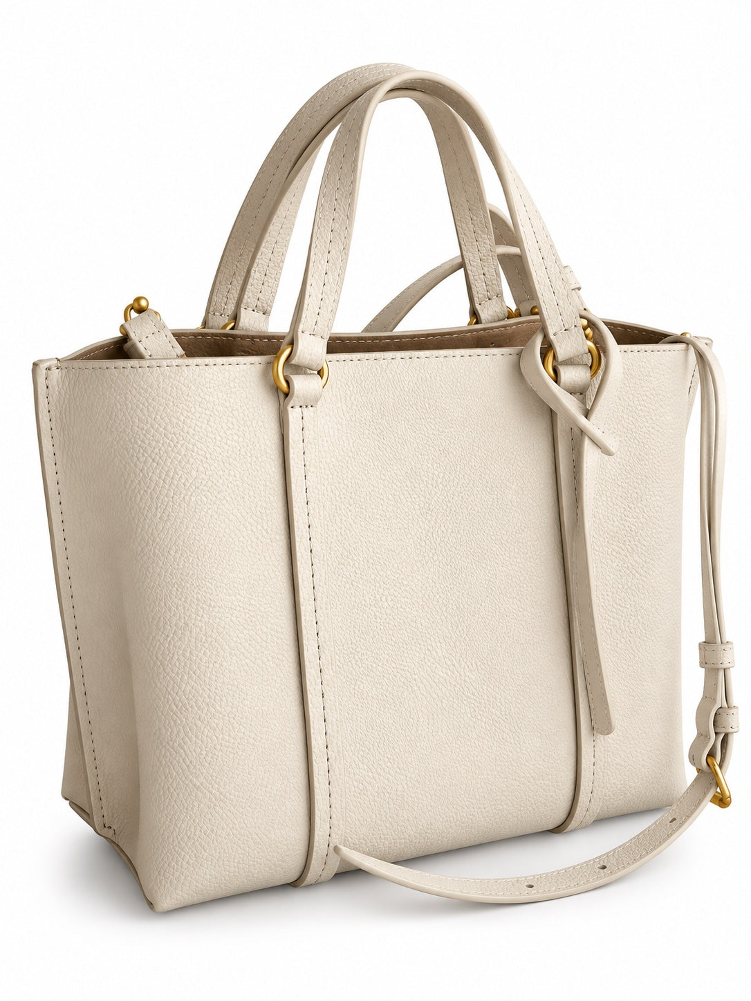 Geantă Pinko Carrie Small Tote din Piele – Ivory