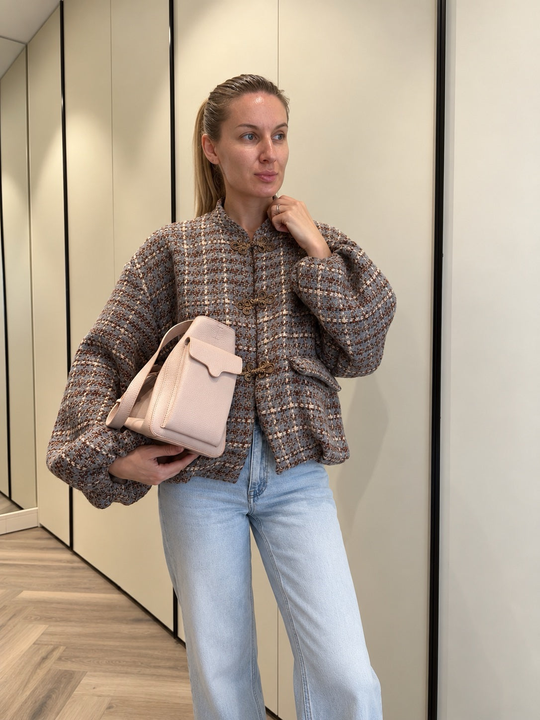 Jachetă Damă MIHO'S din Tweed, Croială Oversized
