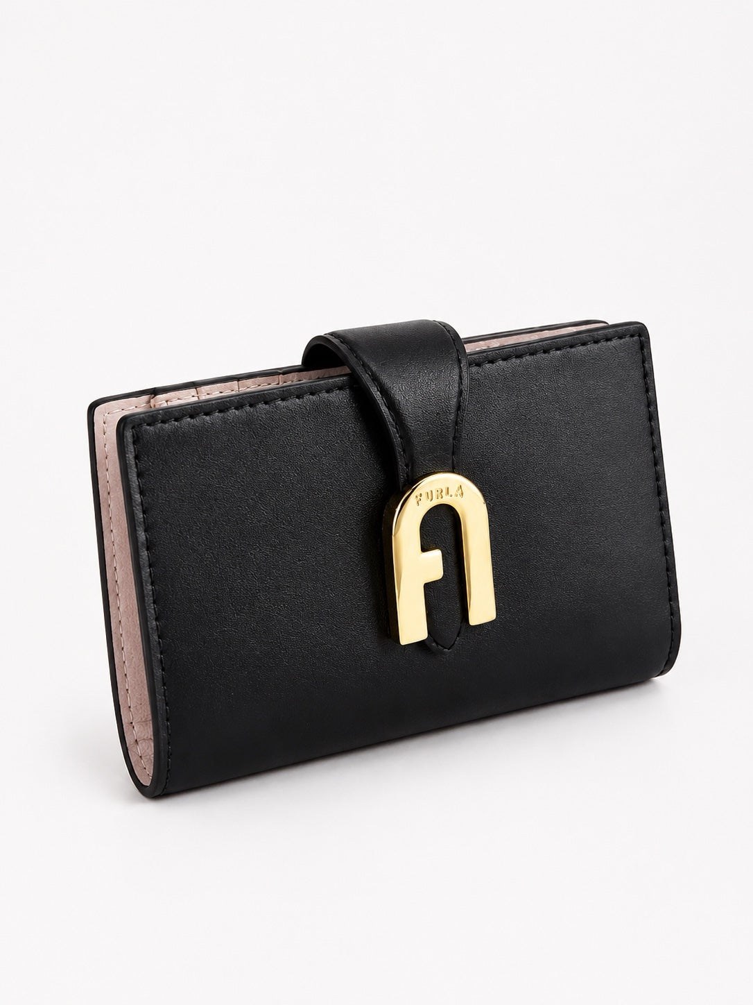 Portofel Furla Miasofia Small – Negru/Roz Pudrat
