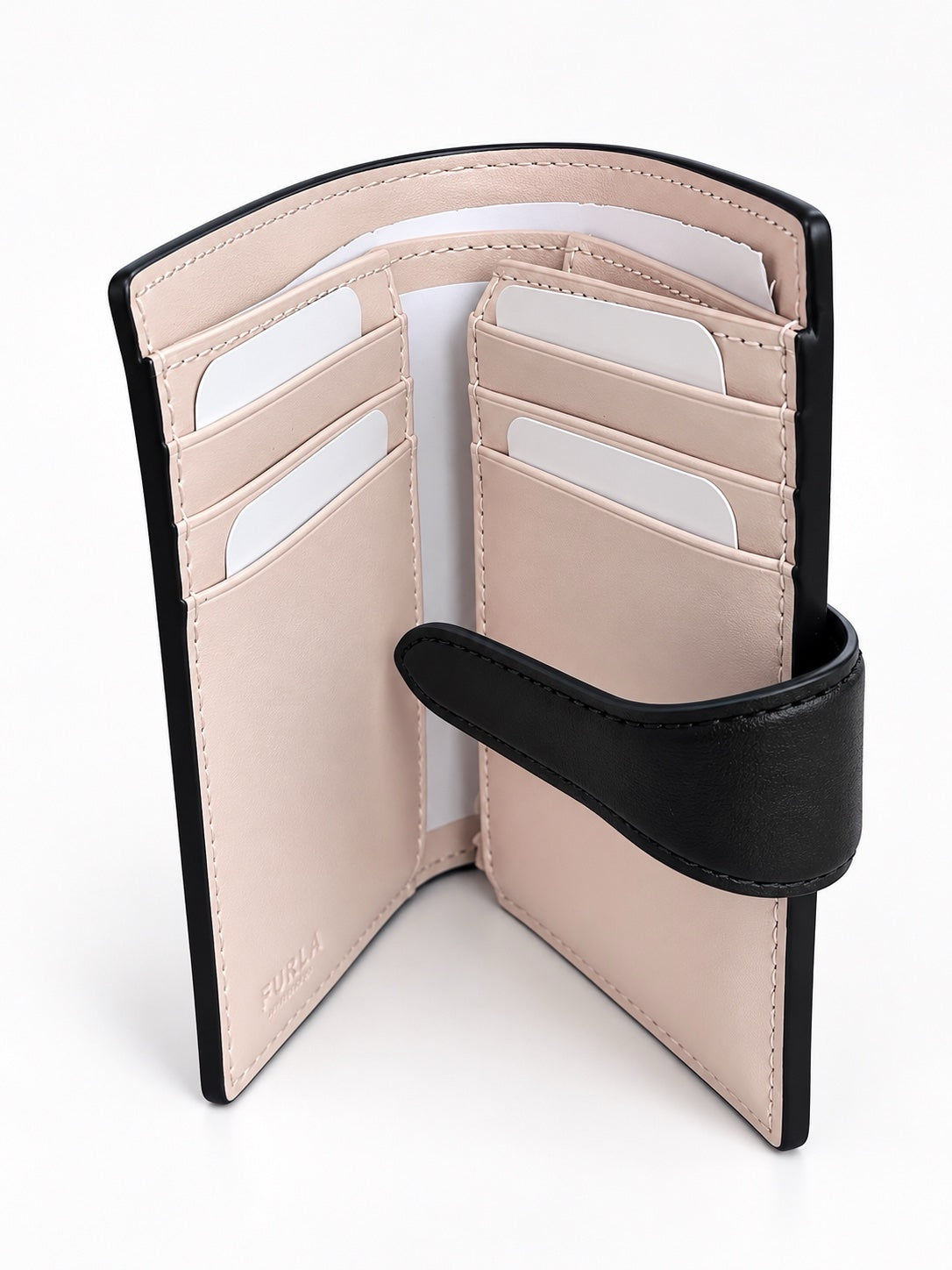 Portofel Furla Miasofia Small – Negru/Roz Pudrat