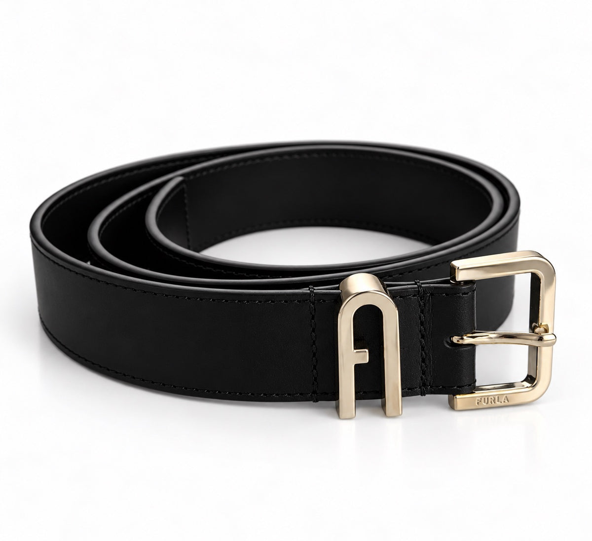 Curea damă Furla Camelia – Piele naturală, Negru