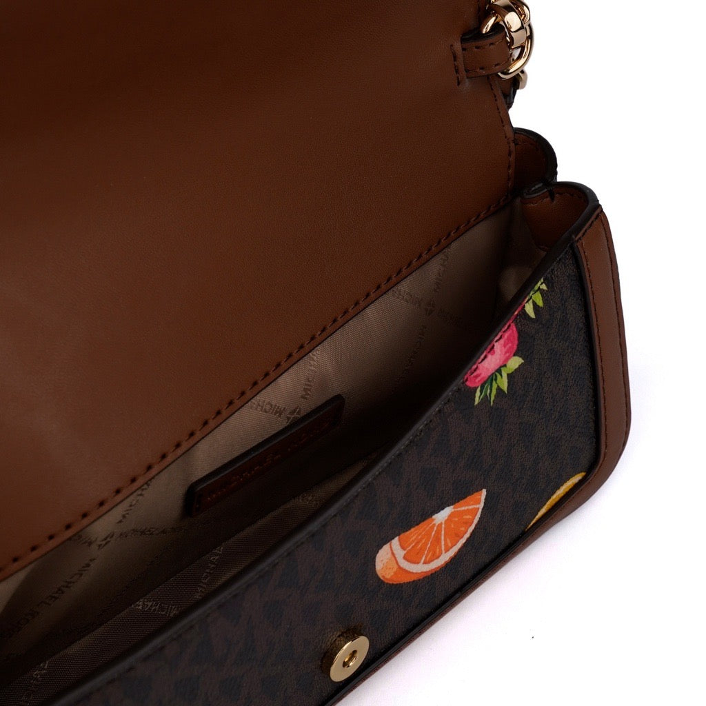 Geantă Michael Kors Soho small Summer Fruits,maro