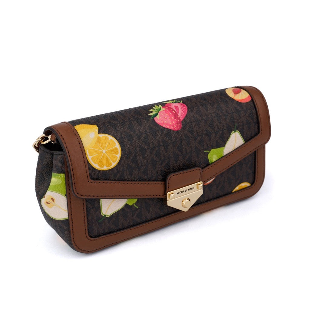 Geantă Michael Kors Soho small Summer Fruits,maro