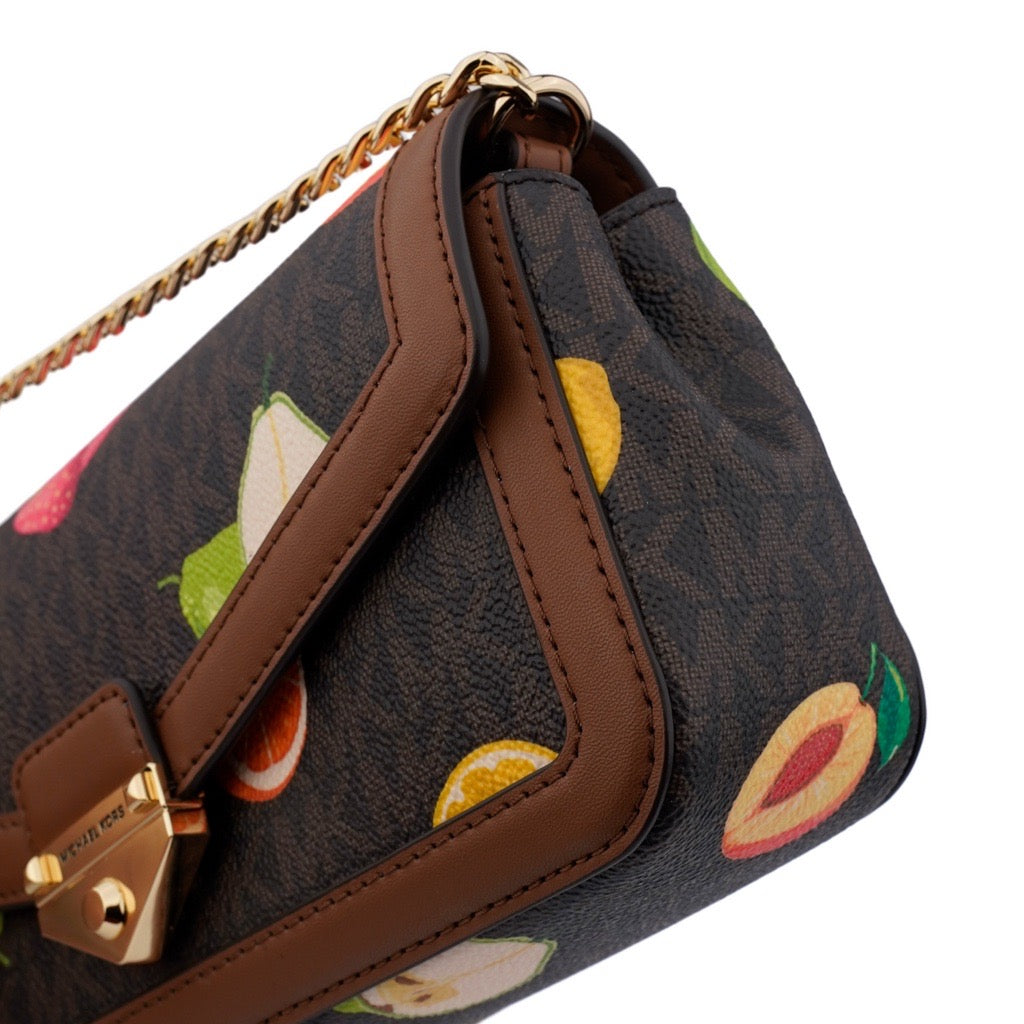 Geantă Michael Kors Soho small Summer Fruits,maro