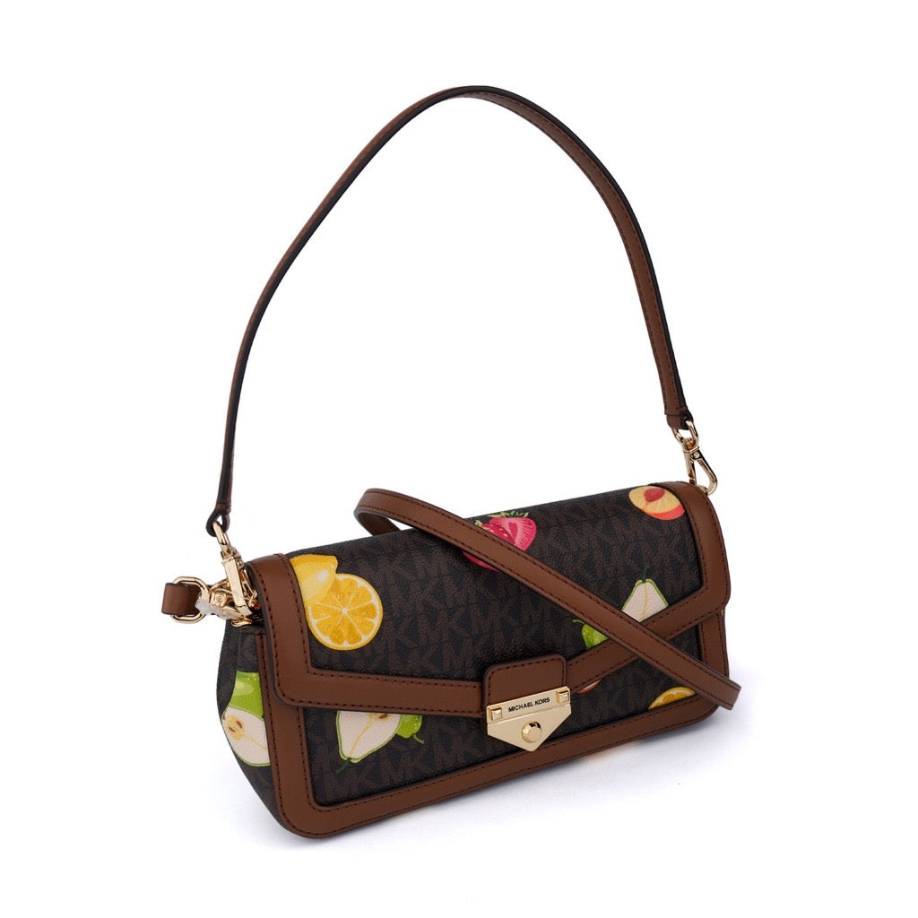 Geantă Michael Kors Soho small Summer Fruits,maro