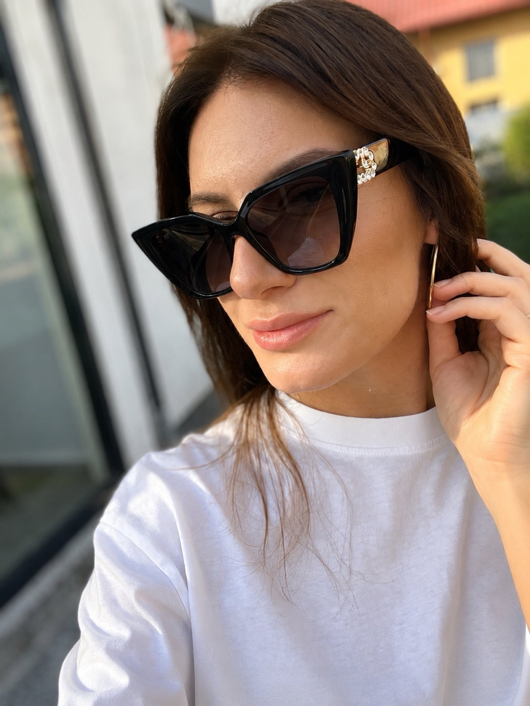 Ochelari de soare Furla Cat-Eye Oversized