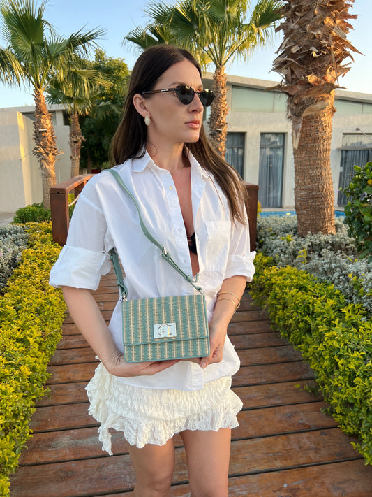 Geanta sholder Furla 1927 mini rafia