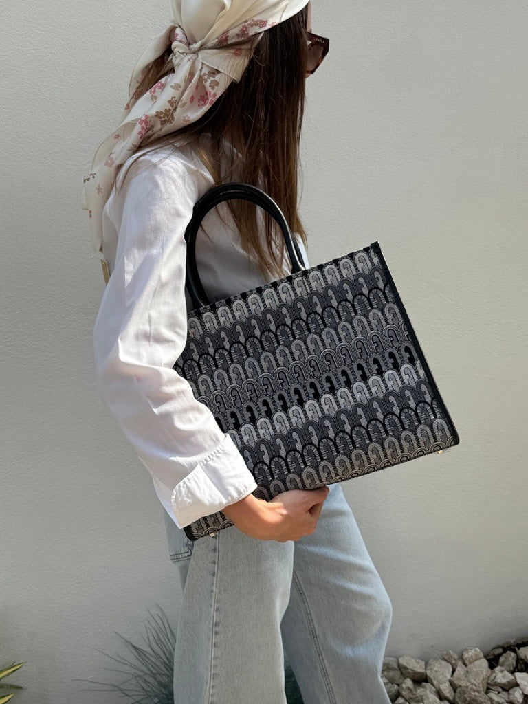 Furla Opportunity Large Jacquard | Geantă Tote Elegantă Damă