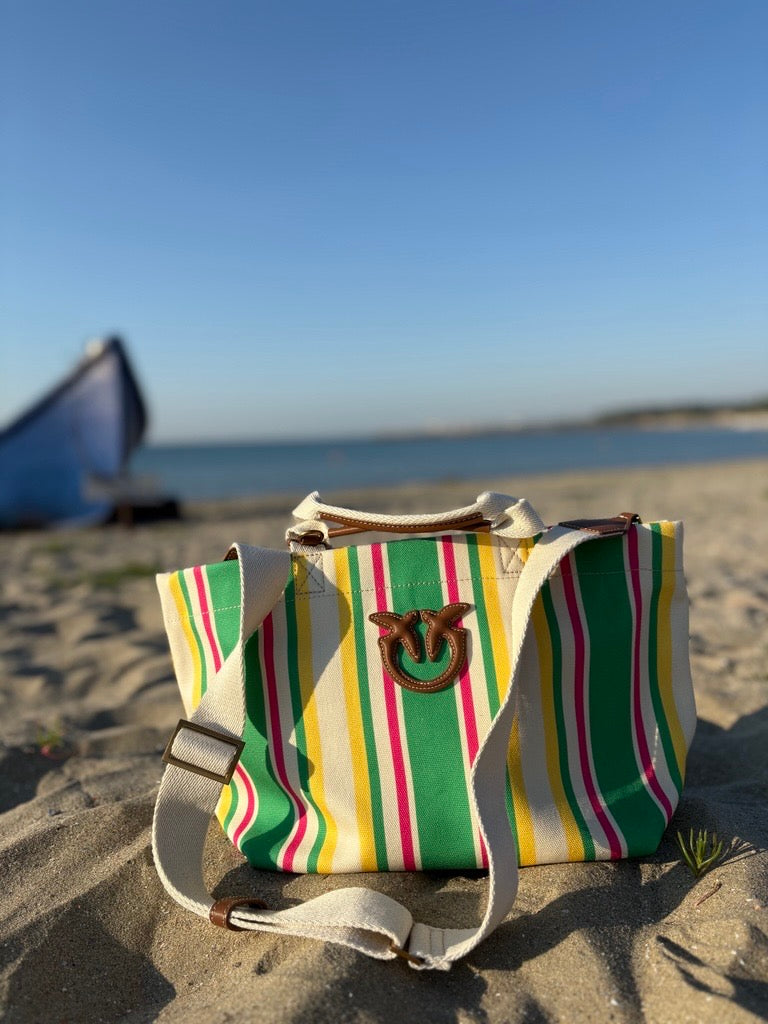 Geantă shopping bag Pinko medium textil