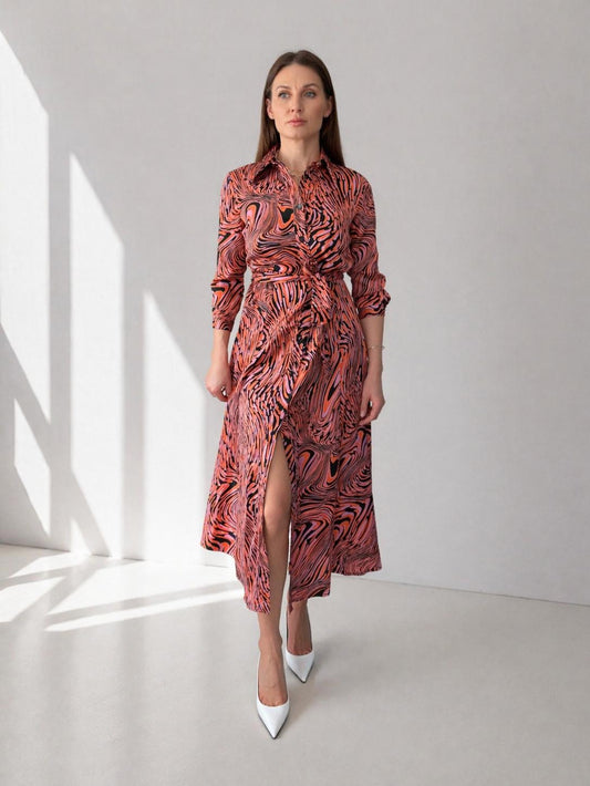 Rochie Amimone Raso Bubble Pinko
