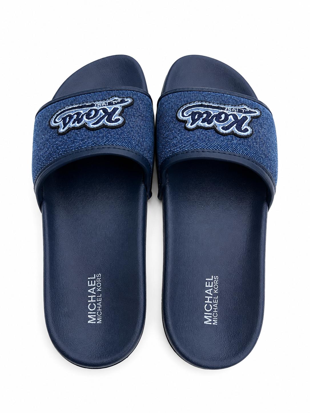 Papuci de plaja Michael Kors Penny Slide Denim