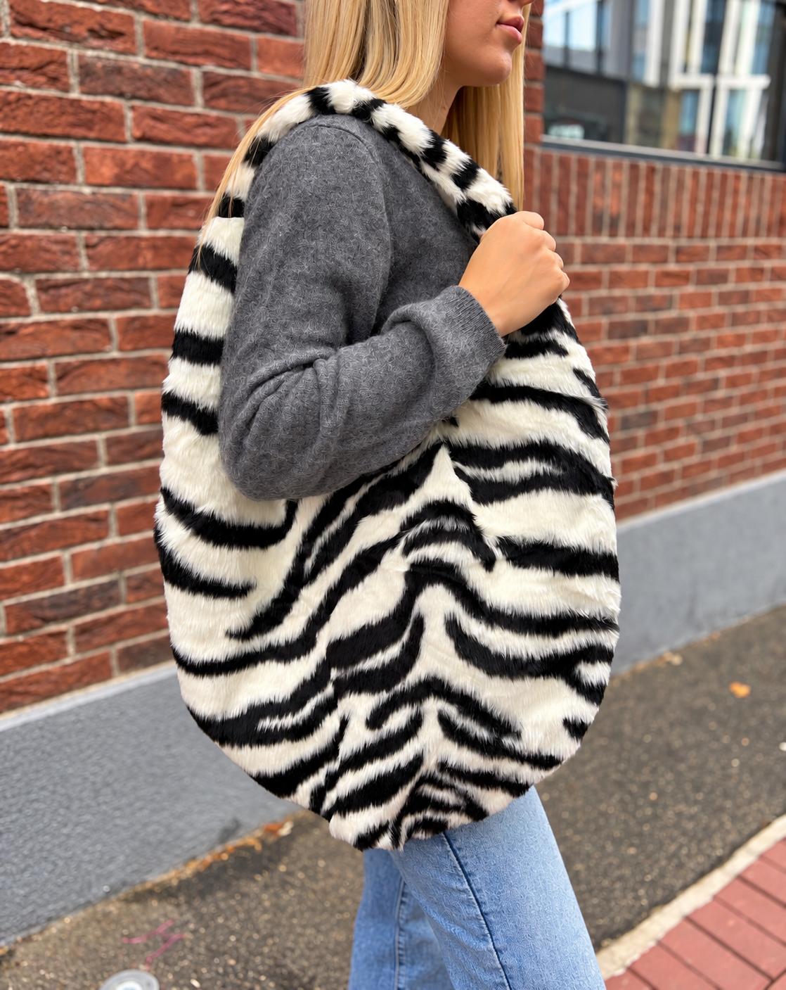 Geanta cu imprimeu zebra Lumina