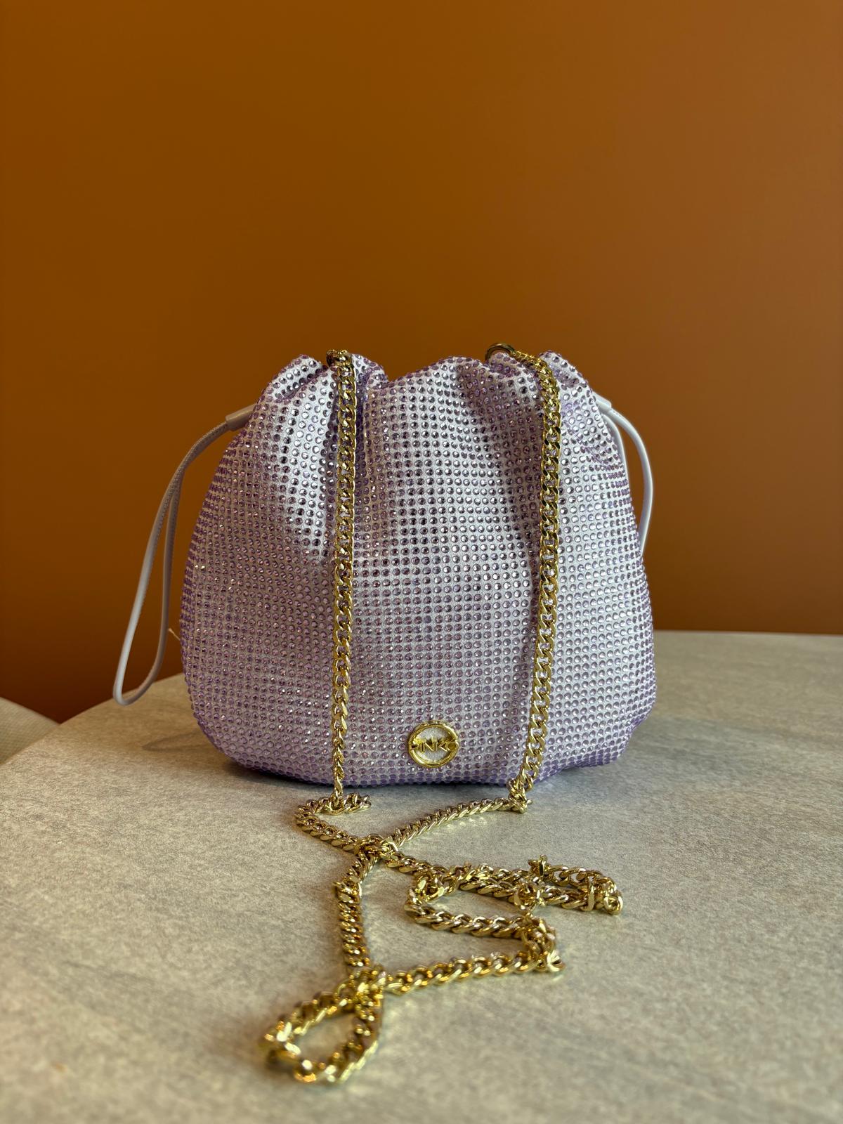 Geanta Pinko Secchiello purple stones