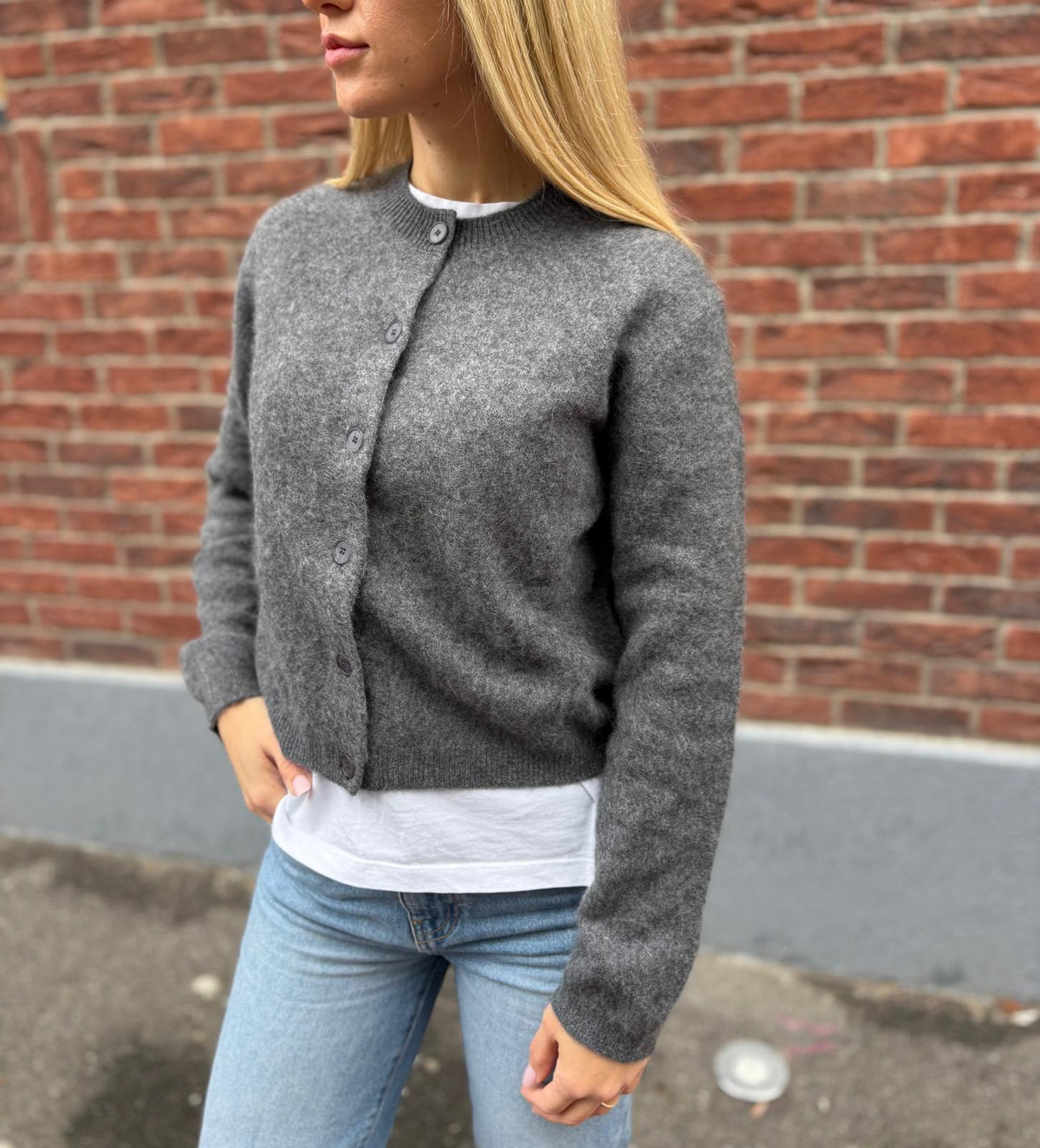 Cardigan din amestec de lana si casmir Lumina