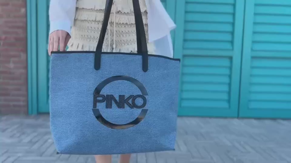 Geanta shopper Pinko Segre denim